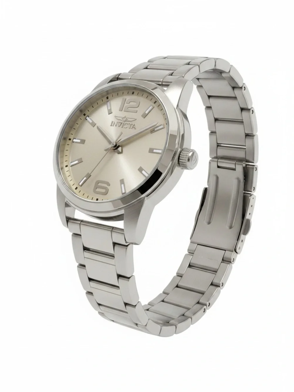 Invicta Celestial Men’s Silver Stainless Steel Watch with Cream Dial NWT
